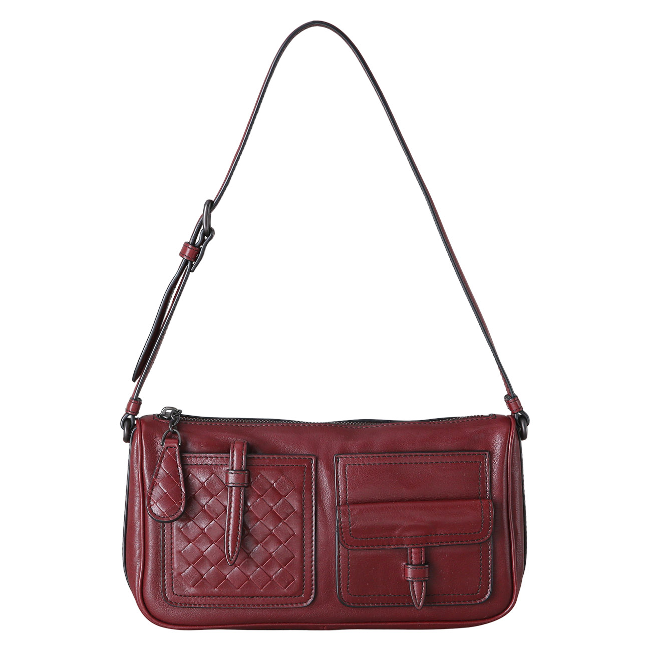 BOTTEGA VENETA(USED)보테가베네타 멀티 포켓 레더 숄더백
